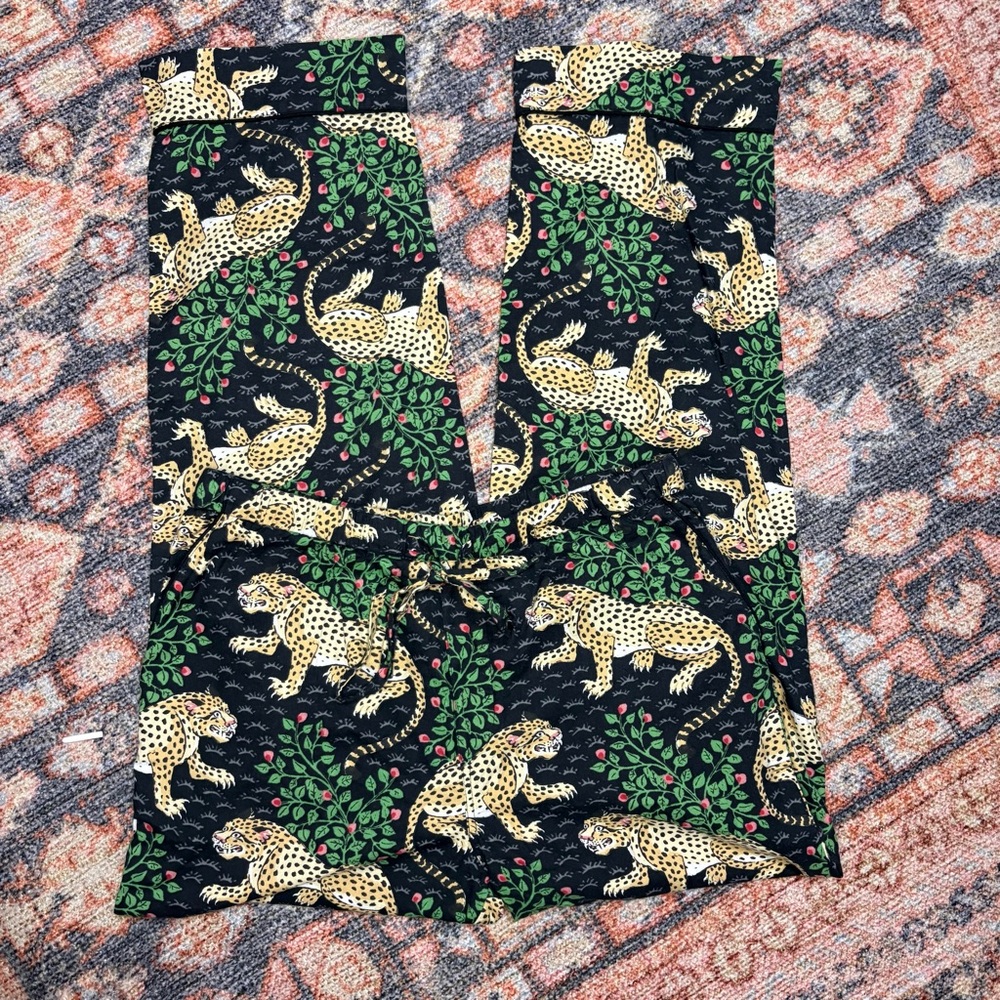 Printfresh Black and Cream Leopard Print Pants - Picture 6 of 13
